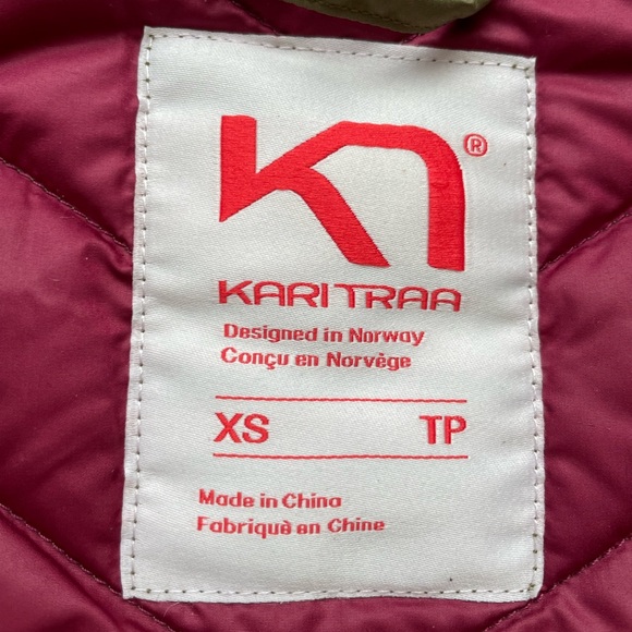 NWT Kari Traa Eva Down Jacket. Tweed. Olive Green and Plum. Size XS. - Picture 8 of 16